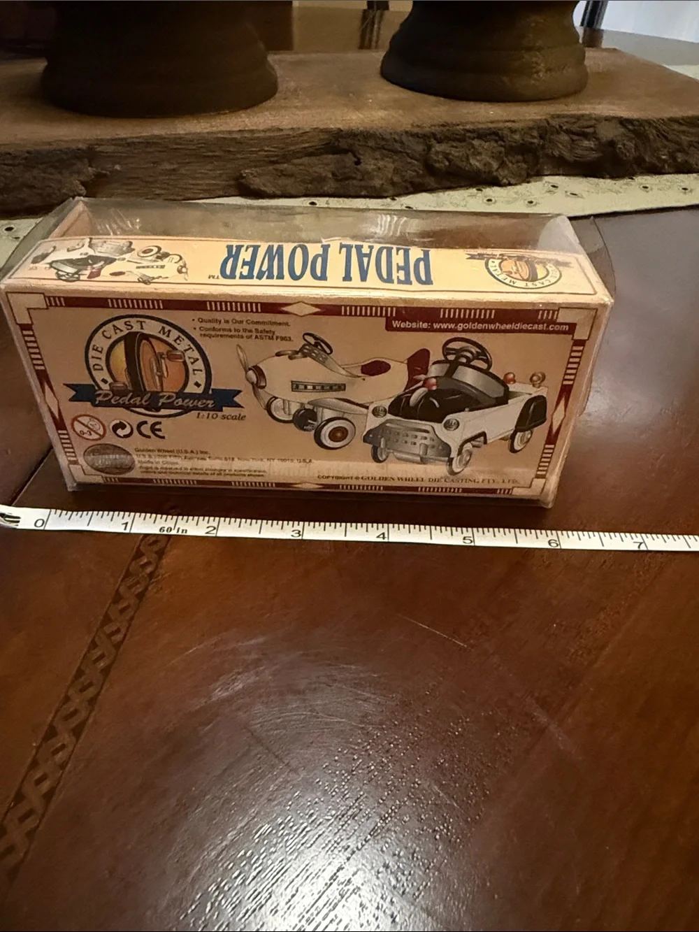 Silver and Red Pedal Power Toy Plane
